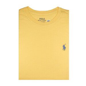 NWT Polo Ralph Lauren Women SS CLSC Fit Crew Neck T-Shirt Tee Yellow MSRP $58.00